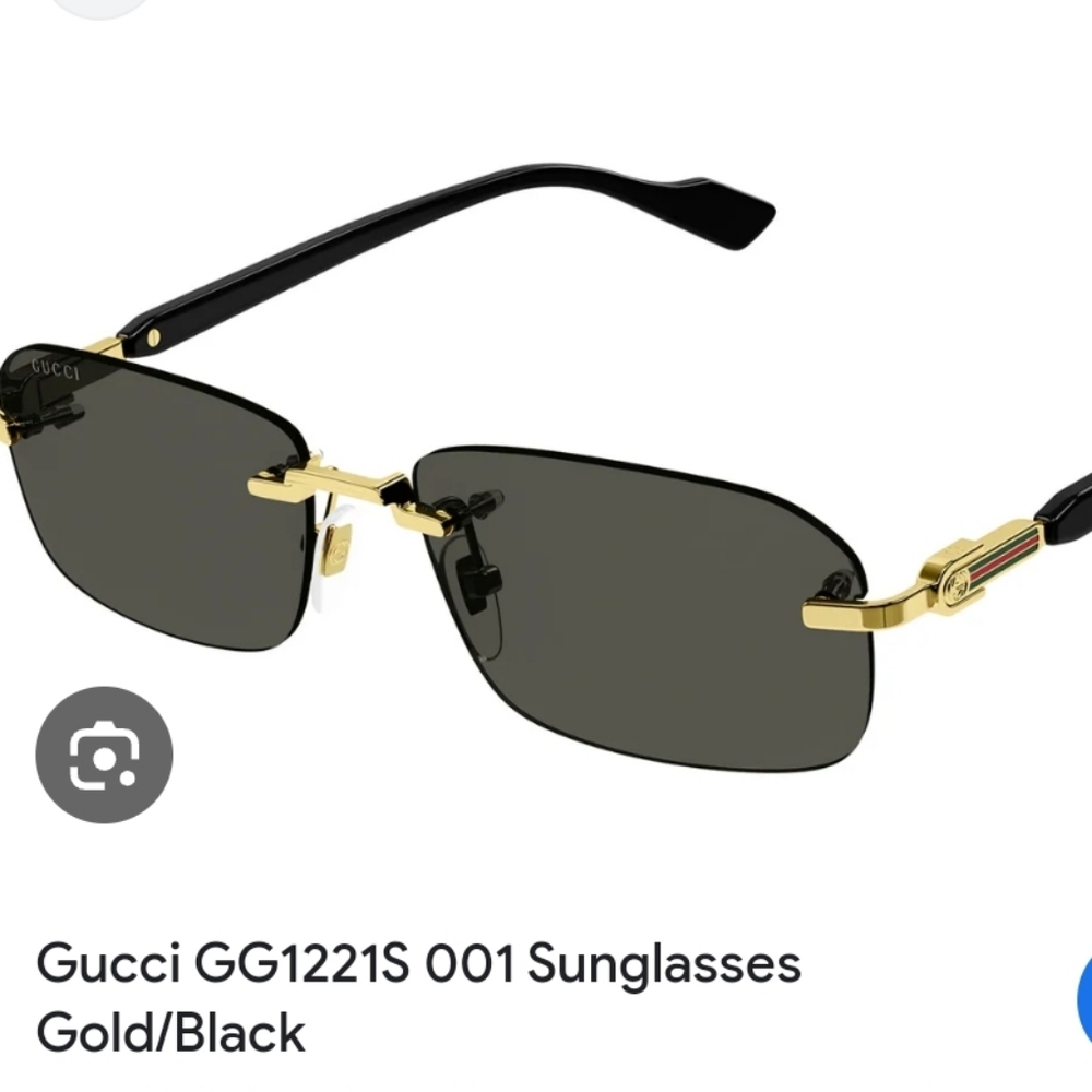 Gucci Black and Gold Unisex Sunglasses GG1221S 001 - Picture 5 of 16